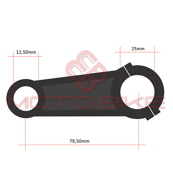 Connecting rod b&s 3 - 3,5 hp  d 25 mm 
