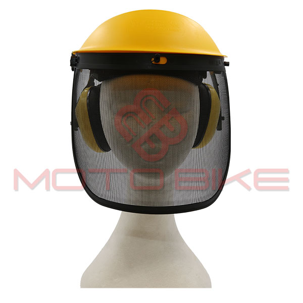 Adjustable mesh visor and ear protectors - professional model