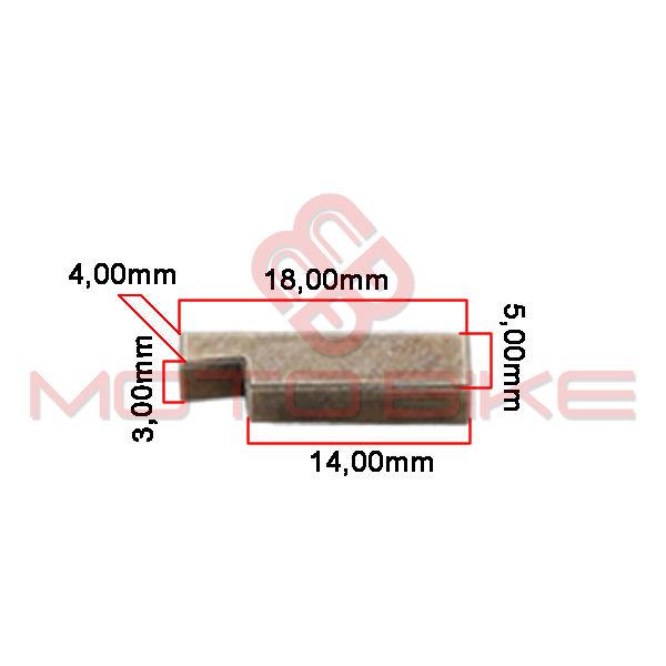 Kajla magneta tec 610951 ( 18/14x3x4,5 mm ) veci zub