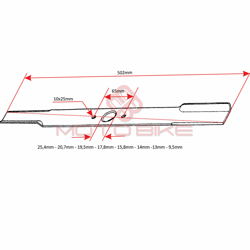 Noz kosacice l 502 mm univerzalni gator thorp